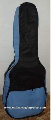 funda de color negro con azul claro para bajito de Paracho